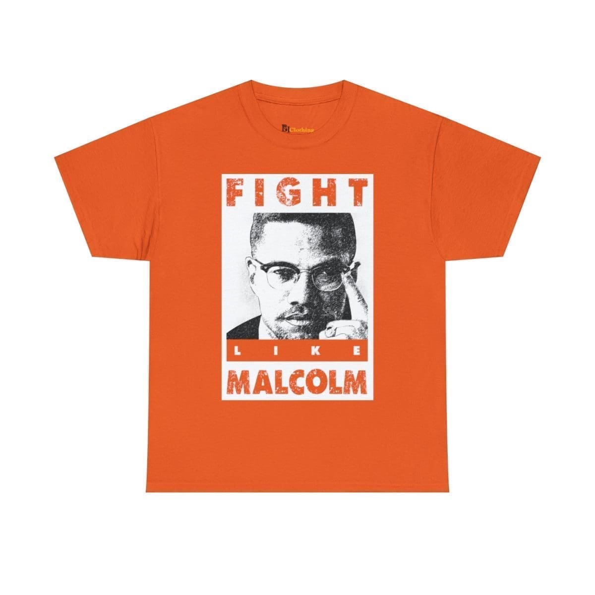 Malcolm x Orange and Black Baseball Jersey 5XL